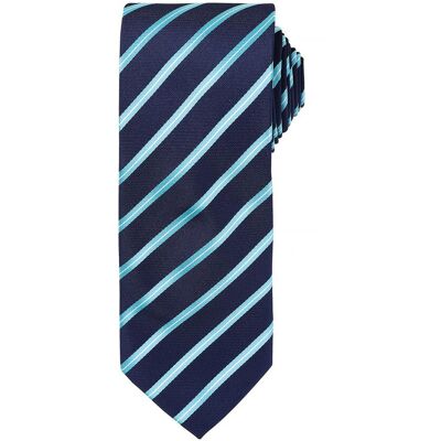 Premier - Krawatte für Herren (Marineblau/Türkis) Marine Einheitsgröße Premier - Krawatte für Herren (Marineblau/Türkis) Marine Einheitsgröße