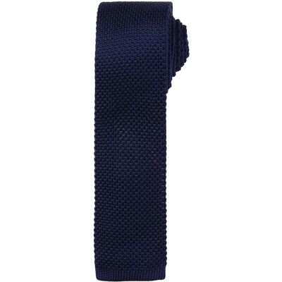 Premier Mens Slim Textured Knit Effect Krawatte (Marine) Marine Einheitsgröße Premier Mens Slim Textured Knit Effect Krawatte (Marine) Marine Einheitsgröße
