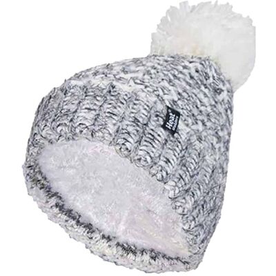 Heat Holders Damen Fleece gefüttert Cuffed Thermal Winter Bommelmütze mit Pom Pom Schwarz Einheitsgröße Heat Holders Damen Fleece gefüttert Cuffed Thermal Winter Bommelmütze mit Pom Pom Schwarz Einheitsgröße