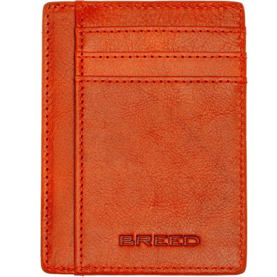 Breed Chase Echtes Leder Fronttaschen-Wallet Orange Einheitsgröße Breed Chase Echtes Leder Fronttaschen-Wallet Orange Einheitsgröße