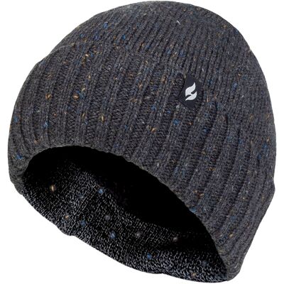 Mens Thermal Chunky Beanie Hut Heat Holders Heatweaver Fleece-Futter - Denim Blau Einheitsgröße Mens Thermal Chunky Beanie Hut Heat Holders Heatweaver Fleece-Futter - Denim Blau Einheitsgröße