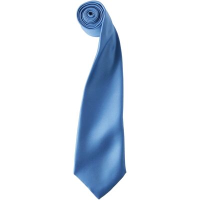 Premier Herren-Krawatte aus Satin (schmale Klinge) (mittelblau) Blau Einheitsgröße Premier Herren-Krawatte aus Satin (schmale Klinge) (mittelblau) Blau Einheitsgröße