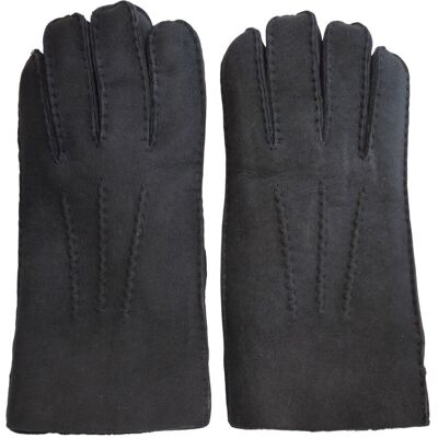 Infinity Leather Schwarze Luxus-Handschuhe aus Wildleder und Schaffell für Herren Schwarz M Infinity Leather Schwarze Luxus-Handschuhe aus Wildleder und Schaffell für Herren Schwarz M