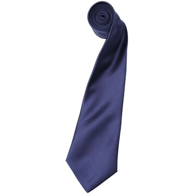 Premier Herren Marine Satin Krawatte - Schmale Klinge, 2er Pack Premier Herren Marine Satin Krawatte - Schmale Klinge, 2er Pack