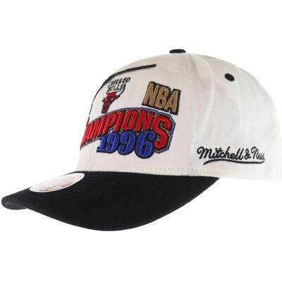 Mitchell & Ness 96 Chicago Bulls Champions Wave Herren-Kappe, weiß Weiß Einheitsgröße Mitchell & Ness 96 Chicago Bulls Champions Wave Herren-Kappe, weiß Weiß Einheitsgröße