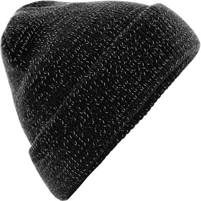 Beechfield Unisex Adult Reflective Beanie (Schwarz) Schwarz Einheitsgröße Beechfield Unisex Adult Reflective Beanie (Schwarz) Schwarz Einheitsgröße