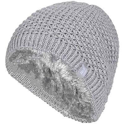 Heat Holders Wärmehalter - Ladies Knit Fleece gefüttert Warm Thermal Beanie Hat Grau Einheitsgröße Heat Holders Wärmehalter - Ladies Knit Fleece gefüttert Warm Thermal Beanie Hat Grau Einheitsgröße