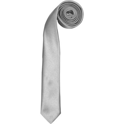Premier Tie - Schlanke Herren-Retro-Arbeitskrawatte (Silber) Silber Einheitsgröße Premier Tie - Schlanke Herren-Retro-Arbeitskrawatte (Silber) Silber Einheitsgröße