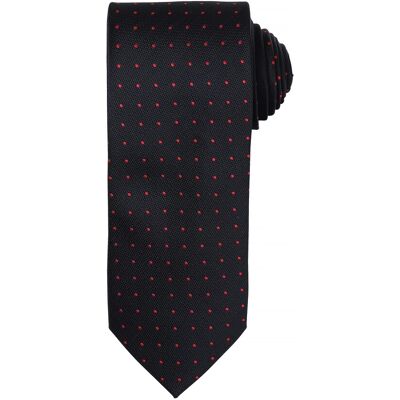 Premier Mens Micro Dot Pattern Formal Work Krawatte (Schwarz/Rot) Schwarz Rot Einheitsgröße Premier Mens Micro Dot Pattern Formal Work Krawatte (Schwarz/Rot) Schwarz Rot Einheitsgröße