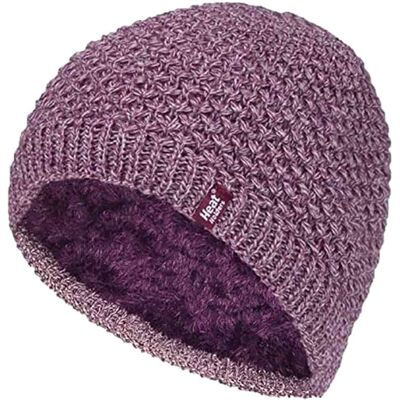 Heat Holders Wärmehalter - Ladies Knit Fleece gefüttert Warm Thermal Beanie Hat Rose Einheitsgröße Heat Holders Wärmehalter - Ladies Knit Fleece gefüttert Warm Thermal Beanie Hat Rose Einheitsgröße