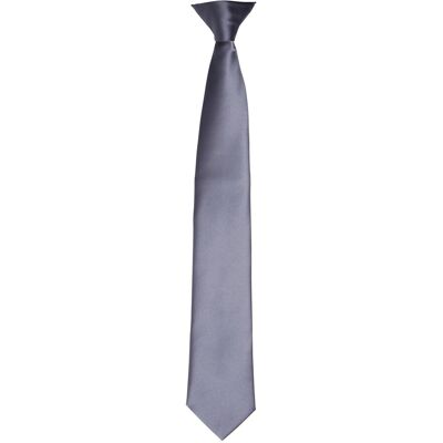 Premier Colours Satin-Krawatte für Herren (Stahl) Grau Einheitsgröße Premier Colours Satin-Krawatte für Herren (Stahl) Grau Einheitsgröße
