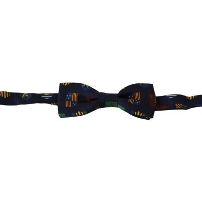 Dolce & Gabbana Blaue Flaggen 100% Seide Einstellbare Hals Papillon Männer Fliege Mehrfarben Einheitsgröße Dolce & Gabbana Blaue Flaggen 100% Seide Einstellbare Hals Papillon Männer Fliege Mehrfarben Einheitsgröße
