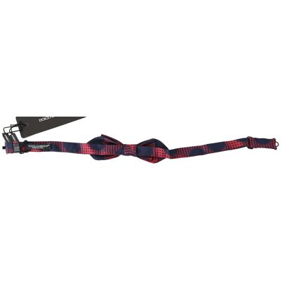 Dolce & Gabbana Red Checkered 100% Silk Adjustable Men's Neck Bow tie Mehrfarben Einheitsgröße Dolce & Gabbana Red Checkered 100% Silk Adjustable Men's Neck Bow tie Mehrfarben Einheitsgröße