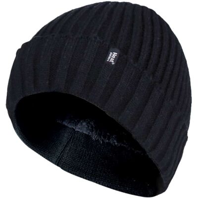 Heat Holders Herren 3,6 tog Fleece gefüttert Thermal Turn Over Manschette Winter Beanie Hut Schwarz Einheitsgröße Heat Holders Herren 3,6 tog Fleece gefüttert Thermal Turn Over Manschette Winter Beanie Hut Schwarz Einheitsgröße