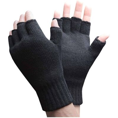 Heat Holders Herren Winter Warm 3.2 TOG Fleece gefüttert Isolierte Fingerlose Handschuhe Schwarz Einheitsgröße Heat Holders Herren Winter Warm 3.2 TOG Fleece gefüttert Isolierte Fingerlose Handschuhe Schwarz Einheitsgröße