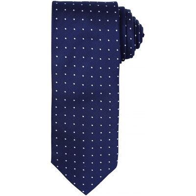 Premier Herren Krawatte mit kleinen Punkt-Muster (Marineblau / Weiß) Marine Einheitsgröße Premier Herren Krawatte mit kleinen Punkt-Muster (Marineblau / Weiß) Marine Einheitsgröße