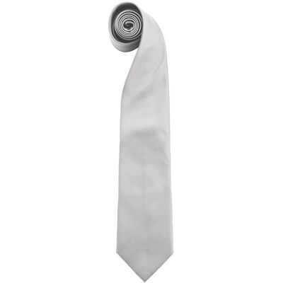 Premier - "Colours Fashion" Krawatte für Herren (Silber) Silber Einheitsgröße Premier - "Colours Fashion" Krawatte für Herren (Silber) Silber Einheitsgröße