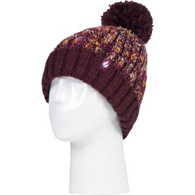 HEAT HOLDERS - Thermische Winterbommelmütze für Damen mit großem Pom Pom Wein Einheitsgröße HEAT HOLDERS - Thermische Winterbommelmütze für Damen mit großem Pom Pom Wein Einheitsgröße