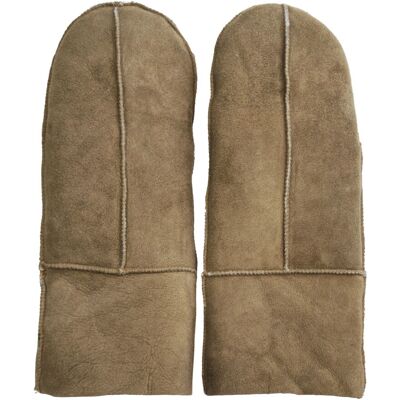 Infinity Leather Damen-Fäustlinge aus echtem Wildleder und Schaffell, hellbraun, warme Handschuhe Bräunen M Infinity Leather Damen-Fäustlinge aus echtem Wildleder und Schaffell, hellbraun, warme Handschuhe Bräunen M
