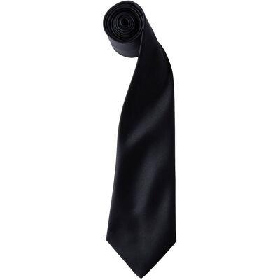Premier - "Colours" Krawatte für Herren/Damen Unisex (Schwarz) Schwarz Einheitsgröße Premier - "Colours" Krawatte für Herren/Damen Unisex (Schwarz) Schwarz Einheitsgröße