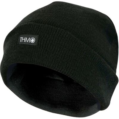 THMO - Herren Outdoor Thermal gestrickt 40g 3M Thinsulate gefüttert Beanie Hut Schwarz Einheitsgröße THMO - Herren Outdoor Thermal gestrickt 40g 3M Thinsulate gefüttert Beanie Hut Schwarz Einheitsgröße