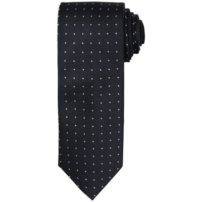 Premier Mens Micro Dot Pattern Formal Work Krawatte (Schwarz/Dunkelgrau) Schwarz Einheitsgröße Premier Mens Micro Dot Pattern Formal Work Krawatte (Schwarz/Dunkelgrau) Schwarz Einheitsgröße