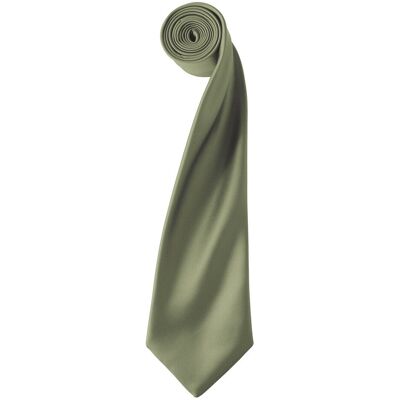Premier - "Colours" Krawatte für Herren/Damen Unisex (Oliv) Olive Einheitsgröße Premier - "Colours" Krawatte für Herren/Damen Unisex (Oliv) Olive Einheitsgröße