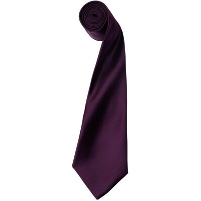 Premier - "Colours Collection" Krawatte (Aubergine) Lila Einheitsgröße Premier - "Colours Collection" Krawatte (Aubergine) Lila Einheitsgröße