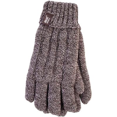 Heat Holders - Womens Cable Knit 2.3 tog Handschuhe für den Winter Beige XS/S Heat Holders - Womens Cable Knit 2.3 tog Handschuhe für den Winter Beige XS/S