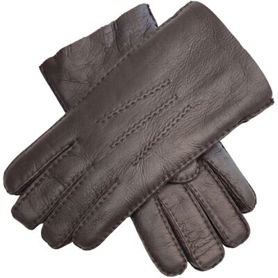Infinity Leather Braune Luxus-Handschuhe aus Schaffell für Herren Braun L Infinity Leather Braune Luxus-Handschuhe aus Schaffell für Herren Braun L