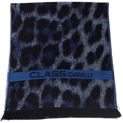 Cavalli Class Herren Blaue Wollschal Blau Einheitsgröße Cavalli Class Herren Blaue Wollschal Blau Einheitsgröße