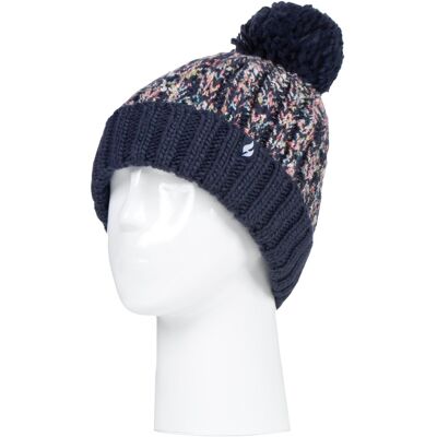 HEAT HOLDERS - Thermische Winterbommelmütze für Damen mit großem Pom Pom Blau Einheitsgröße HEAT HOLDERS - Thermische Winterbommelmütze für Damen mit großem Pom Pom Blau Einheitsgröße
