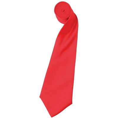 Premier - "Colours" Krawatte für Herren/Damen Unisex (Erdbeer Rot) Rot Einheitsgröße Premier - "Colours" Krawatte für Herren/Damen Unisex (Erdbeer Rot) Rot Einheitsgröße