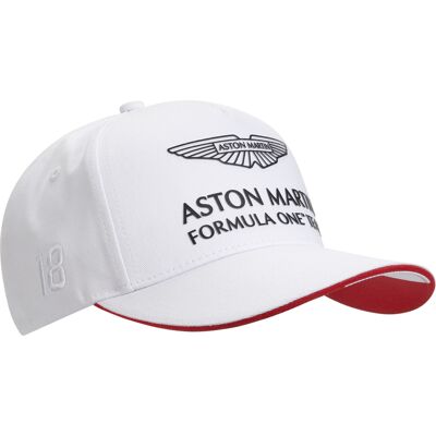 Aston Martin Cognizant F1 Offizielles Team Herren Weißer Cap Rot Einheitsgröße Aston Martin Cognizant F1 Offizielles Team Herren Weißer Cap Rot Einheitsgröße