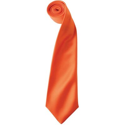 Premier - "Colours" Krawatte für Herren/Damen Unisex (Orange) Orange Einheitsgröße Premier - "Colours" Krawatte für Herren/Damen Unisex (Orange) Orange Einheitsgröße