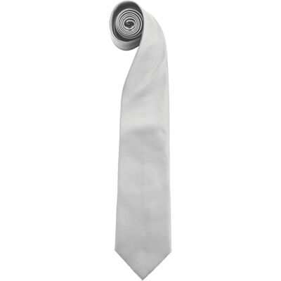 Premier Herren Krawatte Colours, unifarben (Silber) Silber Einheitsgröße Premier Herren Krawatte Colours, unifarben (Silber) Silber Einheitsgröße