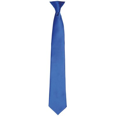 Premier Colours Herren Satin-Clip-Krawatte (Royal) Blau Einheitsgröße Premier Colours Herren Satin-Clip-Krawatte (Royal) Blau Einheitsgröße