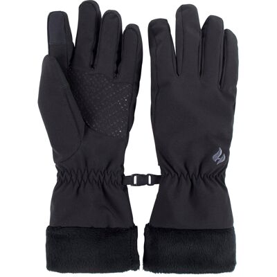Heat Holders Womens Kenai Softshell-Handschuhe, wasserdicht und windbeständig Schwarz M Heat Holders Womens Kenai Softshell-Handschuhe, wasserdicht und windbeständig Schwarz M