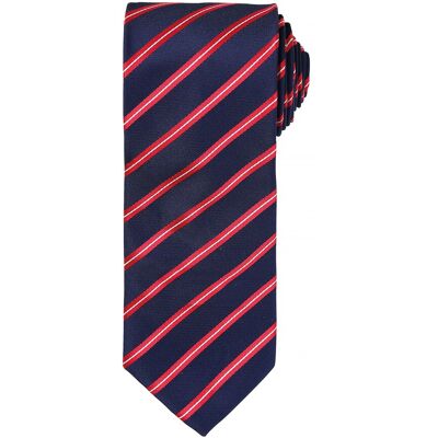 Premier Mens Sports Streifenmuster Formal Arbeit Krawatte (Marine/ Rot) Marine/Rot Einheitsgröße Premier Mens Sports Streifenmuster Formal Arbeit Krawatte (Marine/ Rot) Marine/Rot Einheitsgröße
