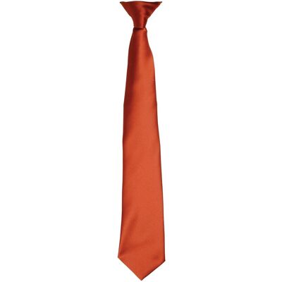 Premier Colours Herren Satin-Clip-Krawatte (Kastanie) Kastanie Einheitsgröße Premier Colours Herren Satin-Clip-Krawatte (Kastanie) Kastanie Einheitsgröße