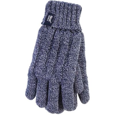 Heat Holders - Womens Cable Knit 2.3 tog Handschuhe für den Winter Blau XS/S Heat Holders - Womens Cable Knit 2.3 tog Handschuhe für den Winter Blau XS/S