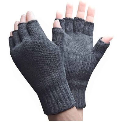 Heat Holders Herren Winter Warm 3.2 TOG Fleece gefüttert Isolierte Fingerlose Handschuhe Grau Einheitsgröße Heat Holders Herren Winter Warm 3.2 TOG Fleece gefüttert Isolierte Fingerlose Handschuhe Grau Einheitsgröße