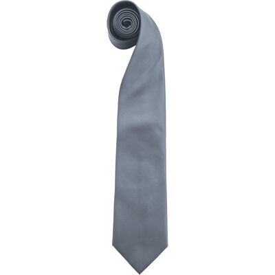 Premier Herren Krawatte Colours, unifarben (Grau) Grau Einheitsgröße Premier Herren Krawatte Colours, unifarben (Grau) Grau Einheitsgröße