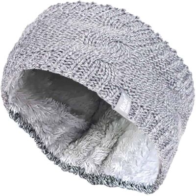 Heat Holders Damen Kabel gestrickt Fleece gefüttert Thermal Winter Ohrwärmer Stirnband Grau Einheitsgröße Heat Holders Damen Kabel gestrickt Fleece gefüttert Thermal Winter Ohrwärmer Stirnband Grau Einheitsgröße