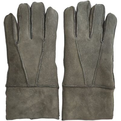 Infinity Leather Graue Unisex-Handschuhe aus Schaffell-Wildleder mit aufrollbaren Bündchen Grau XL Infinity Leather Graue Unisex-Handschuhe aus Schaffell-Wildleder mit aufrollbaren Bündchen Grau XL