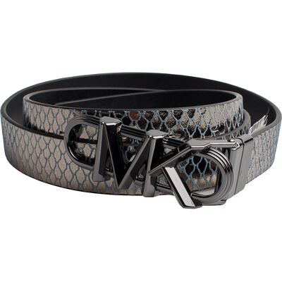 Michael Kors Damen Wende-Metall-Leder Dünner Gürtel 558992 Silber L Michael Kors Damen Wende-Metall-Leder Dünner Gürtel 558992 Silber L