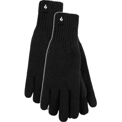 Heat Holders Herren Thermohandschuhe mit schützender Rippbündchen Schwarz S/M Heat Holders Herren Thermohandschuhe mit schützender Rippbündchen Schwarz S/M