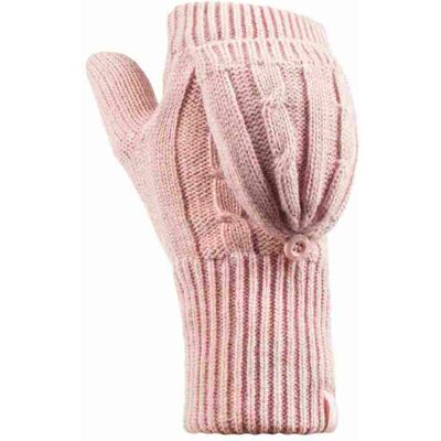 Heat Holders Damen Kabelstrick 2.3 Tog Thermo Winter Fingerlose Umwandlungshandschuhe Cremefarben Einheitsgröße Heat Holders Damen Kabelstrick 2.3 Tog Thermo Winter Fingerlose Umwandlungshandschuhe Cremefarben Einheitsgröße
