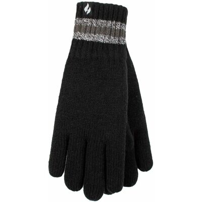 Heat Holders Herren Winter Warm Weiche Fleecegefütterte Thermohandschuhe Schwarz-Weiss L/XL Heat Holders Herren Winter Warm Weiche Fleecegefütterte Thermohandschuhe Schwarz-Weiss L/XL
