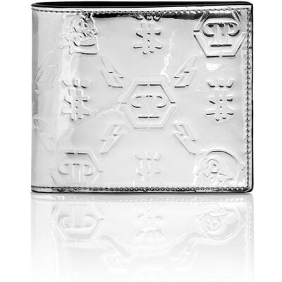 Philipp Plein Geldbörse Monogram Silber Einheitsgröße Philipp Plein Geldbörse Monogram Silber Einheitsgröße